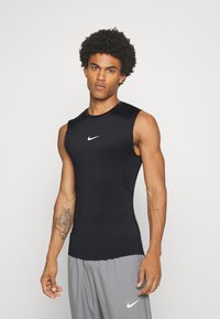 Nike Performance - TIGHT - Top - black/white Immagine in miniatura 1