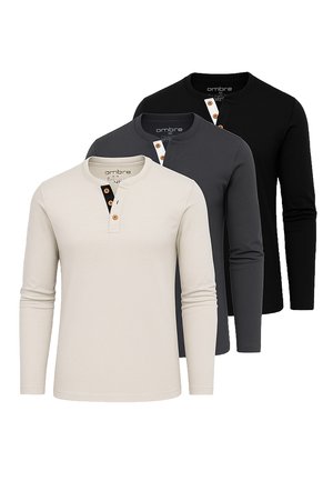 SET OF 3 - Langarmshirt - dark grey black light grey