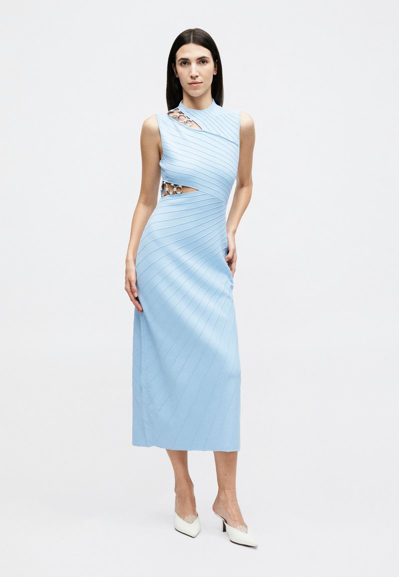 Cult Gaia NIKI DRESS - Vestido de malha - coastal/azul-claro - Zalando.pt