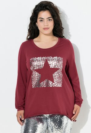 A-LINIE METALLIC-STERN LANGARM - Top s dlouhým rukávem - dark claret