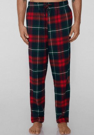 Nachtwäsche Hose - mottled red