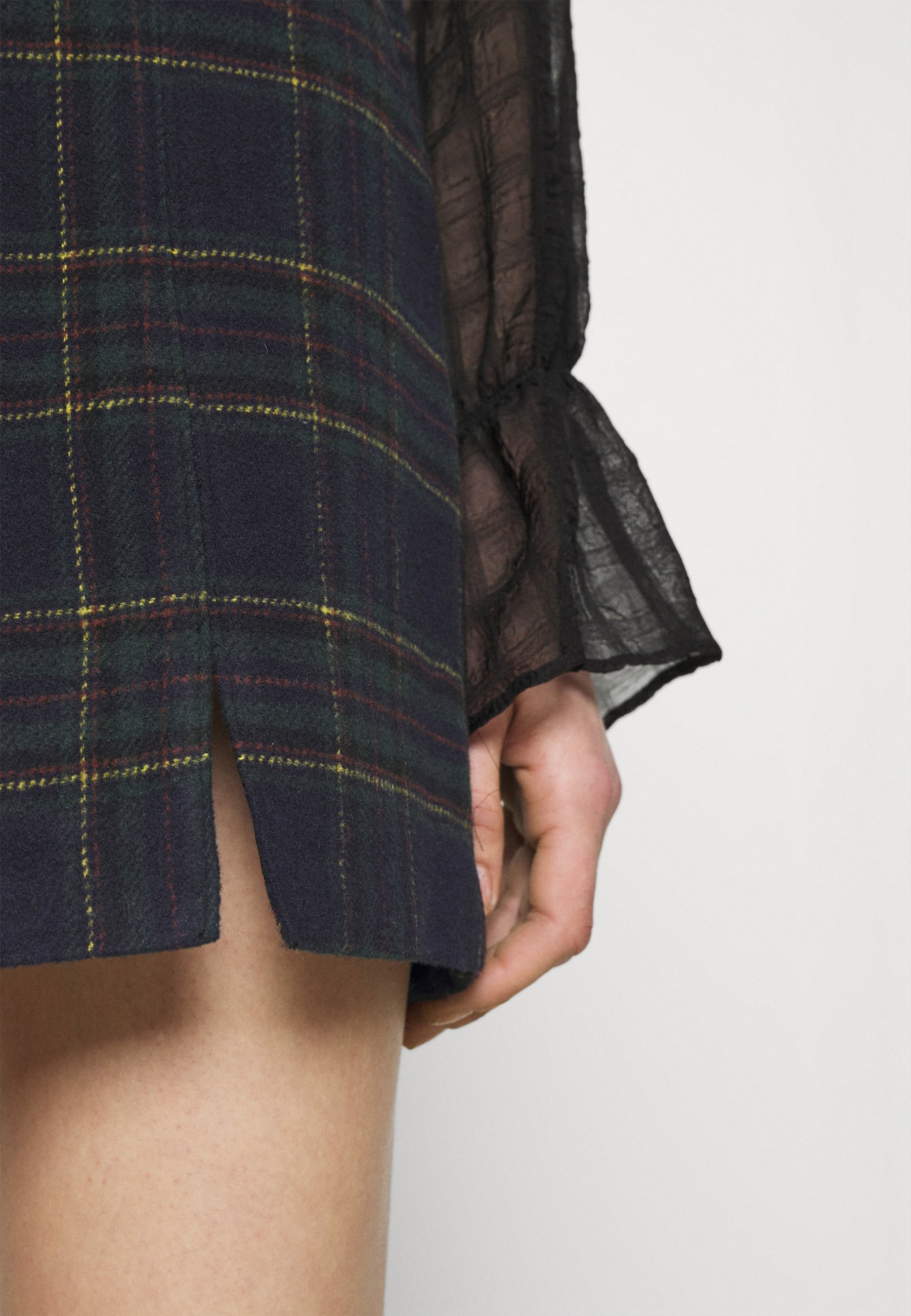 Femme CHAIN PLAID MINI STATEMEN - Minijupe - navy Femme CHAIN PLAID MINI STATEMEN - Minijupe - navy