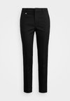 DOUBLE FACED STRETCH COTTON TROUSER - Trousers - black