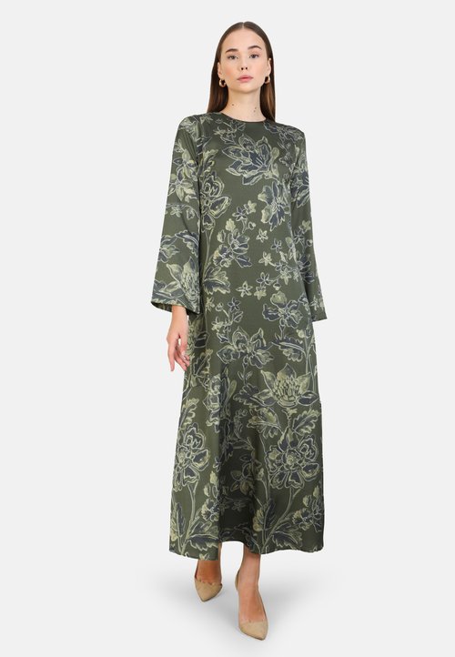Beritpw Dress Black Delicate Leaf