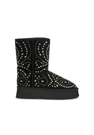 Stivaletti con plateau - black