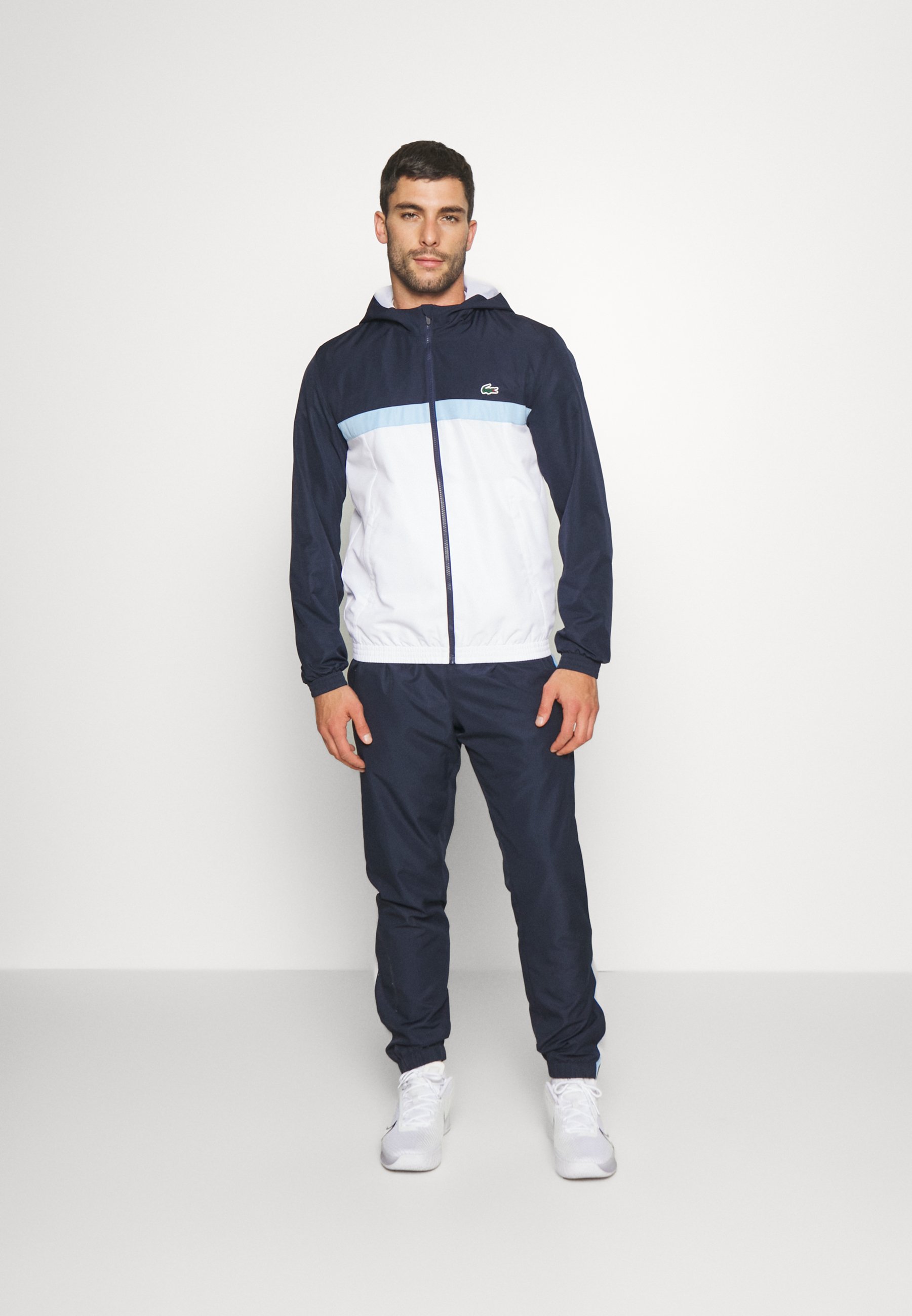 Lacoste Sport TRACKSUIT HOODED - Chándal - navy blue/white/azul marino 