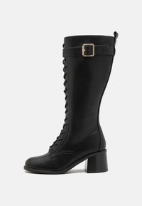 Čizme s vezicama - black