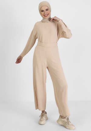 SET CREW NECK - REFKA - Tygbyxor - beige