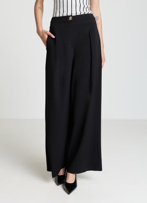 Calliope LUNGO TINTA UNITA - Pantalon classique - ultrablack