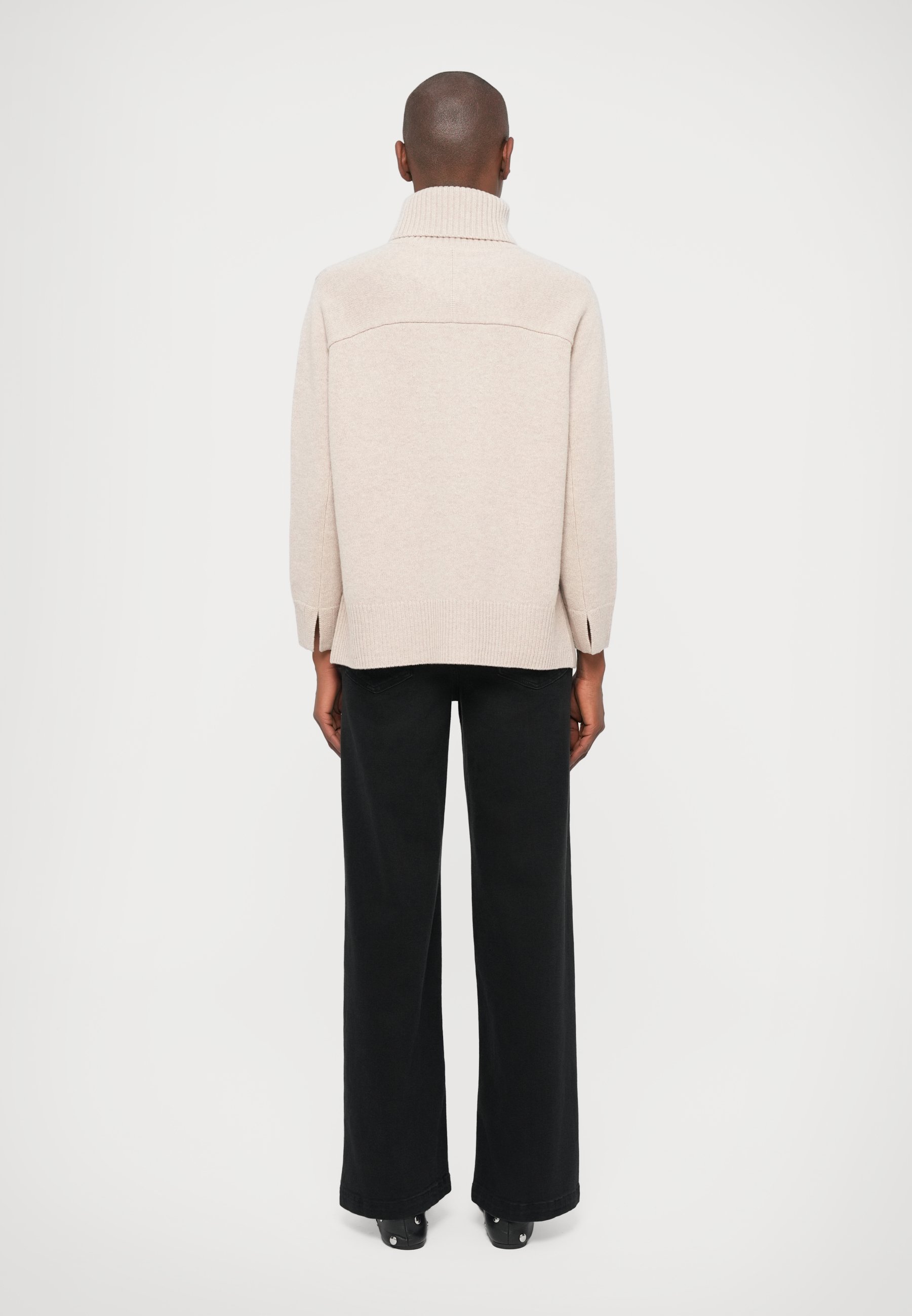 Maison Kitsuné COMFORT TURTLE NECK - Jumper - light beige melange