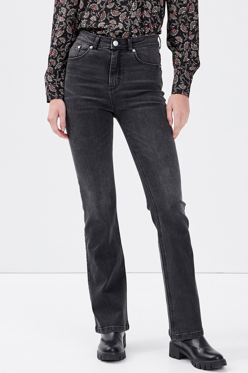 Cache Cache MIT HOHEM BUND - Jeans bootcut - denim noir