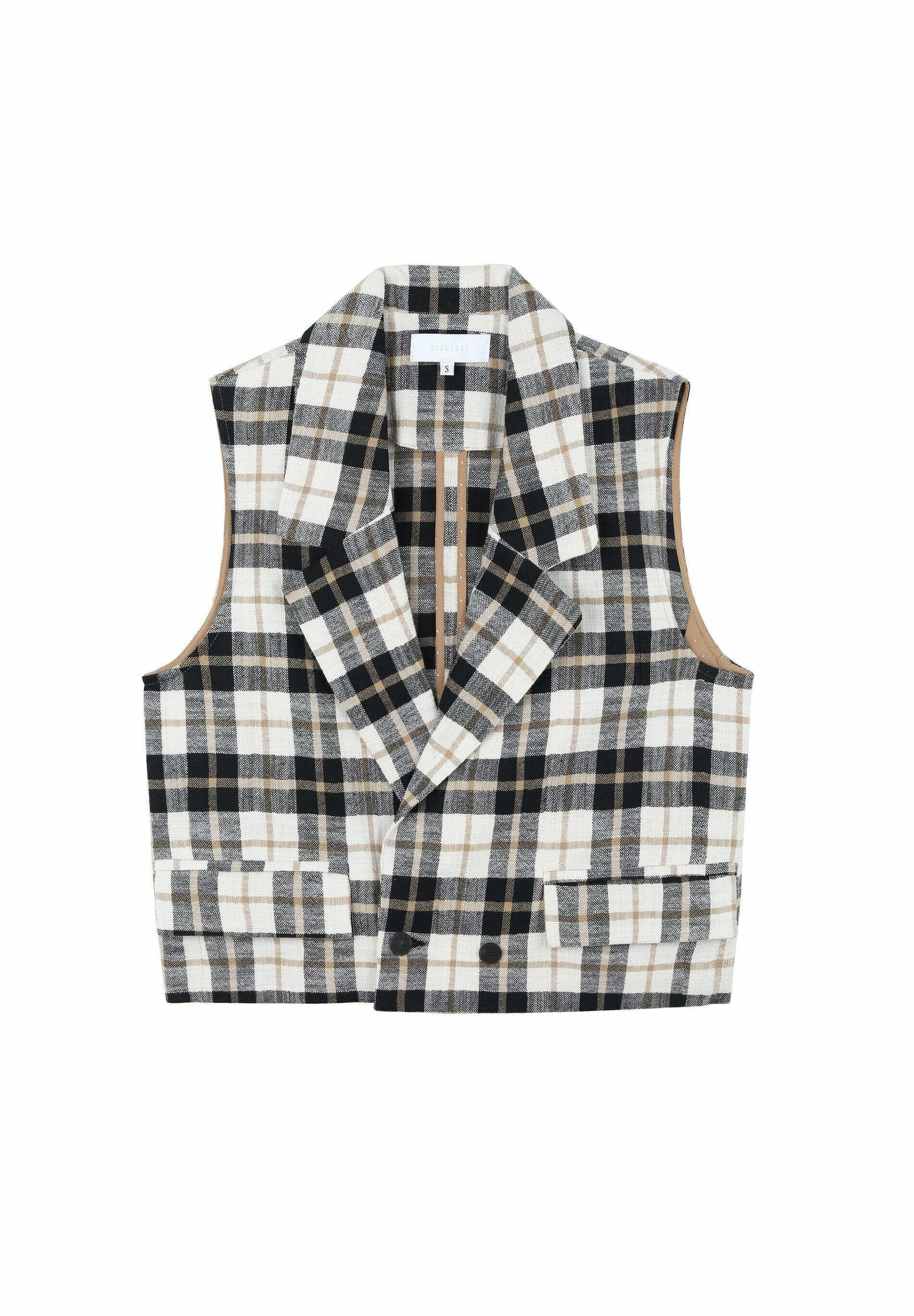 Scalpers Chaleco - black check/negro - Zalando.es