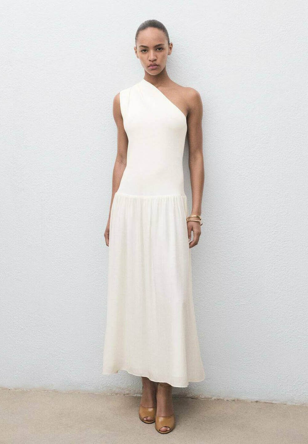 Mango ASYMMETRISCHES - Maxi dress - off-white - Zalando.ie