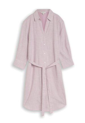 TOM TAILOR, BLUSENKLEID MIT BINDEGÜRTEL - Särkkleit - light elderberry