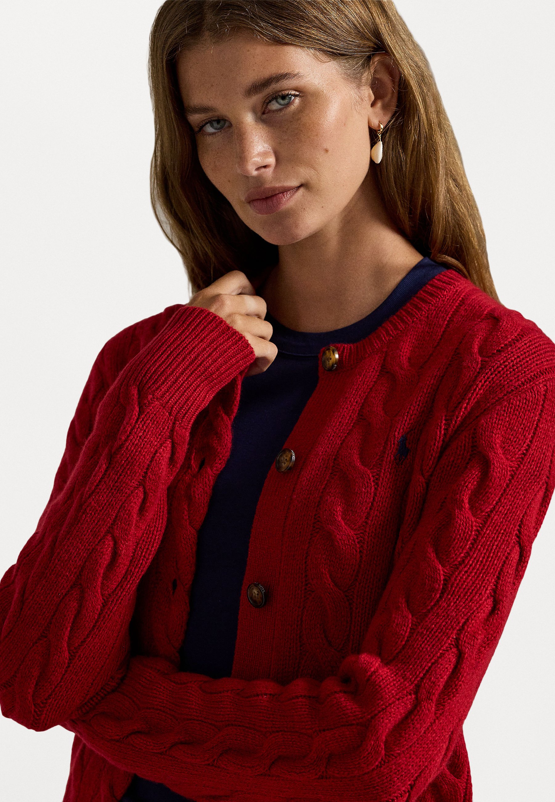 Polo Ralph Lauren CABLE-KNIT WOOL-CASHMERE CARDIGAN - Cardigan