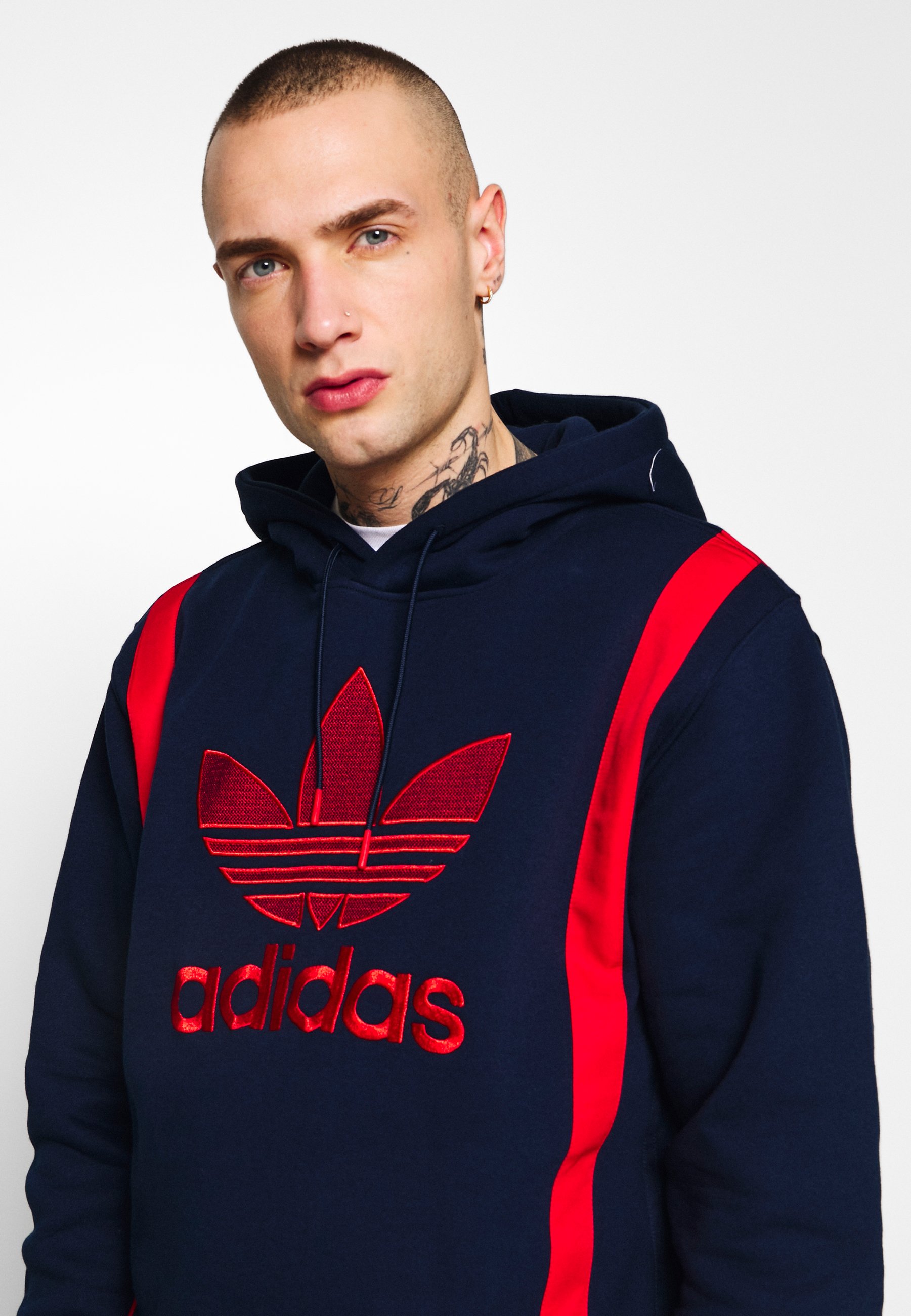 adidas Originals WARMUP HOODY Kapuzenpullover conavy adidas Originals WARMUP HOODY Kapuzenpullover black