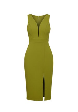 WAL G., V NECK PLUNGE MIDI DRESS - Cocktail φόρεμα / Φόρεμα για πάρτι - deep olive