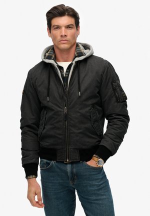 Superdry & Co MILITARY - Chaqueta fina - washed black