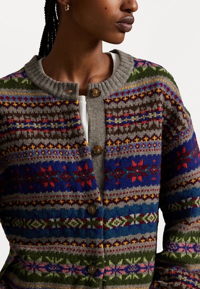 Polo Ralph Lauren FAIR ISLE BUTTONED CARDIGAN - Kardigan - multi-colored