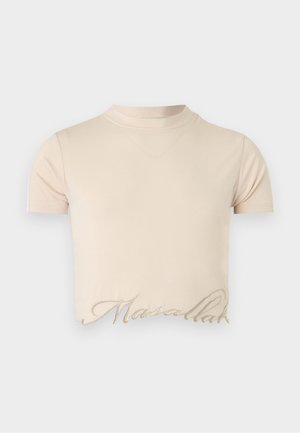 CROPPED TEE  - Potiskana majica - beige