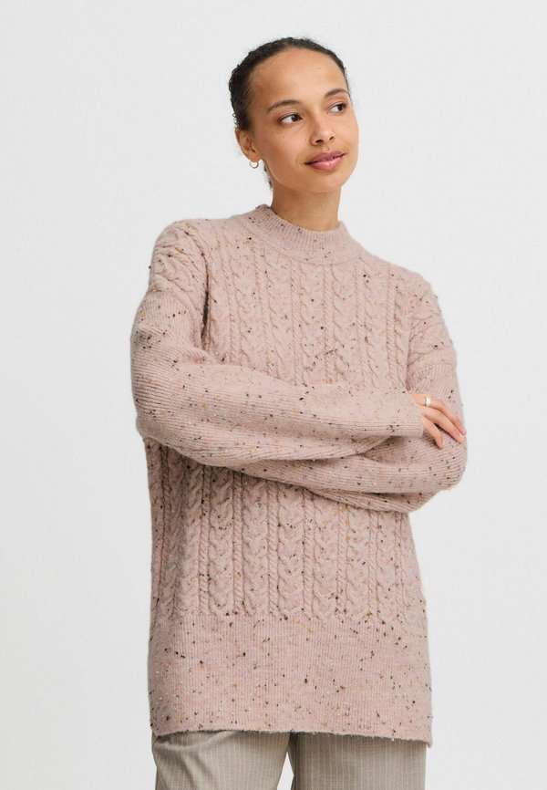 BYNATA CABLE - Jumper - pale mauve melange