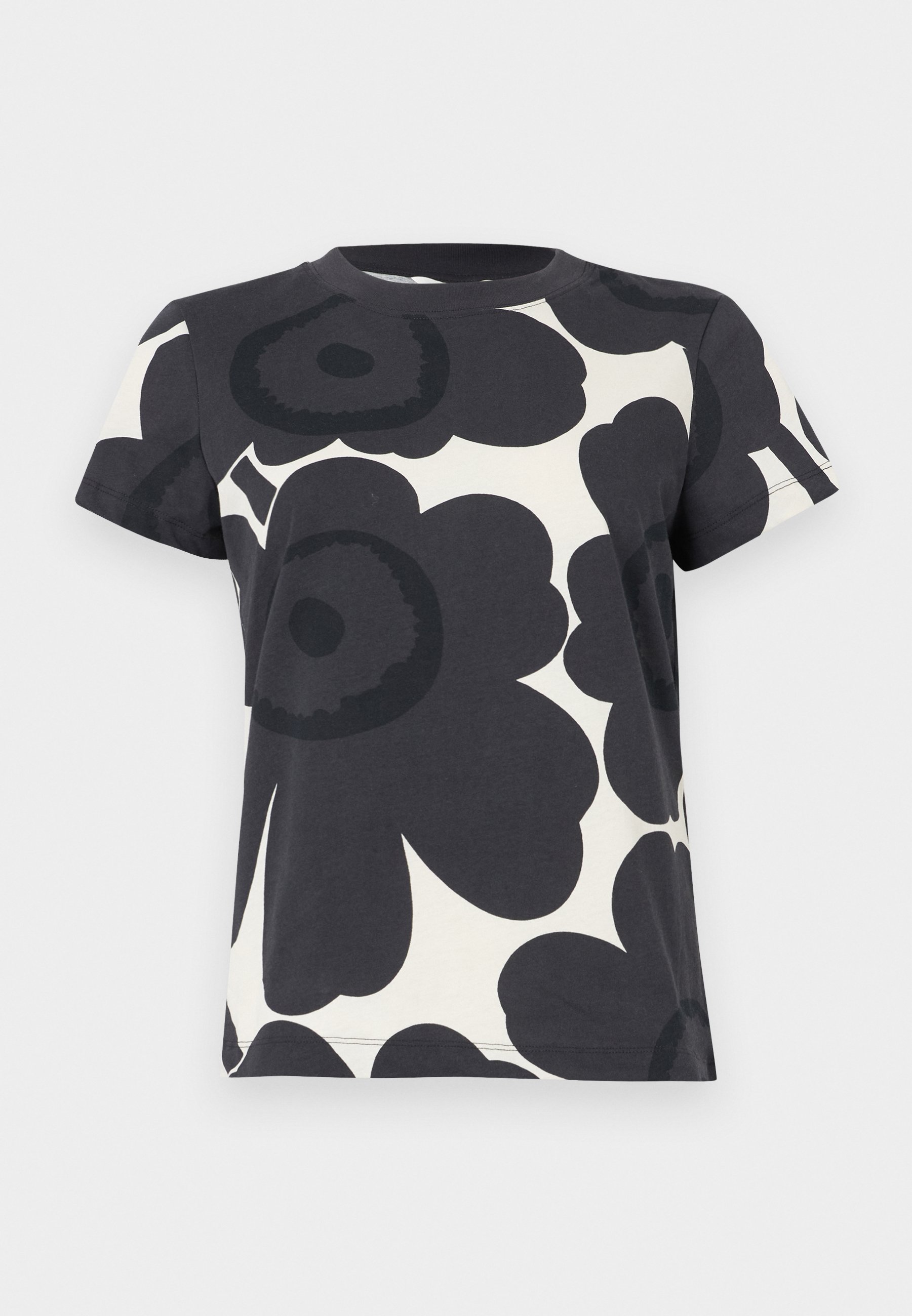 Marimekko HELEYS UNIKKO - Print T-shirt - off-white/dark grey