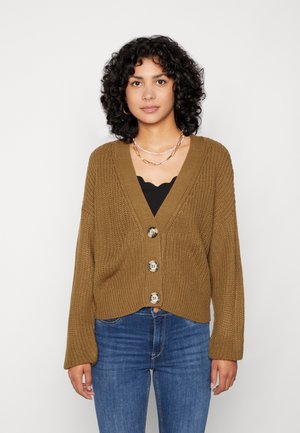 JDYJUSTY SHORT CARDIGAN - Vest - dark olive