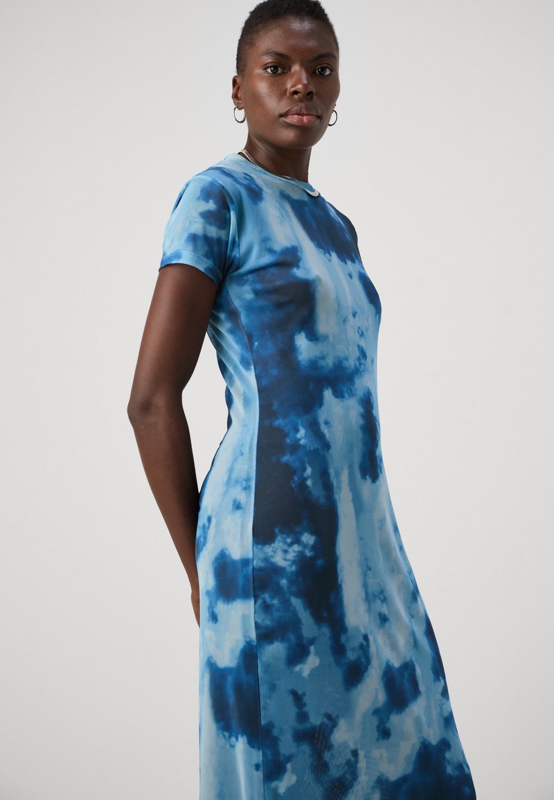 blue tie dye t shirt dress 2nd Day STRETCH - Day length skirt