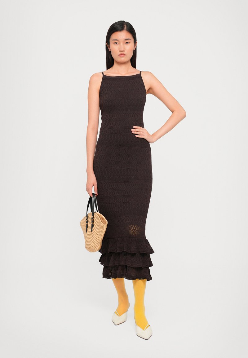 STAUD BLISS DRESS - Occasion wear - earth/dark brown - Zalando.ie
