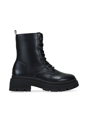 CON CREMALLERA - Stivaletti con plateau - black