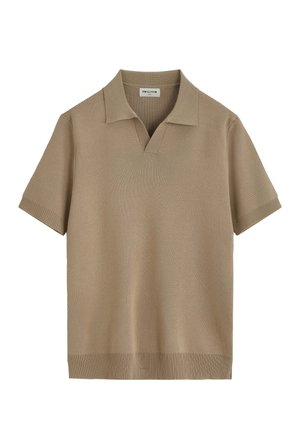 FRILIVIN, POLO COL OUVERT PREMIUM - Polo - beige