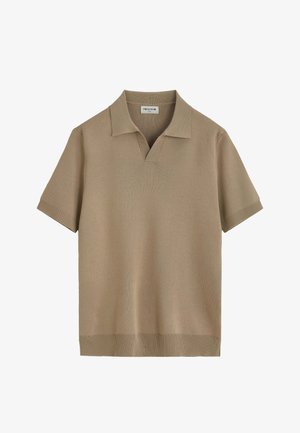 FRILIVIN, POLO COL OUVERT PREMIUM - Polo - beige