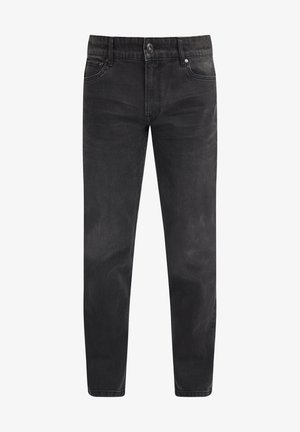 Sorte denimjeans med klassisk passform. Har fem lommer og knappeåpning. Stoffet har en lett tekstur med subtile falming detaljer.