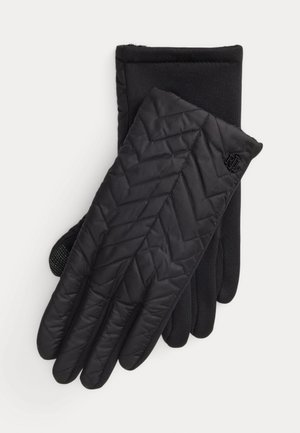 CHEVRON-QUILTED TECH GLOVES - Gants - black