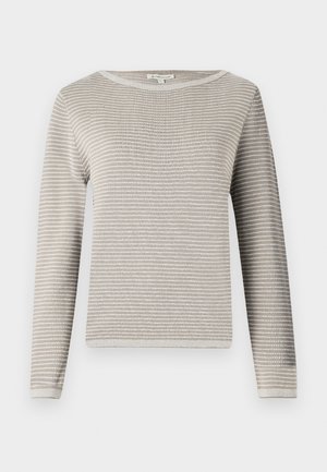 TOM TAILOR PULLOVER WITH BUBBLE STRUCTURE - Strikkegenser - soft taupe
