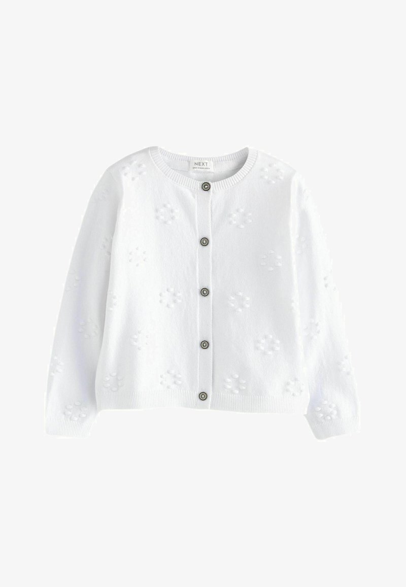 Next FLOWER BOBBLE REGULAR FIT - Adīta jaka - white