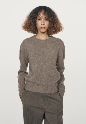 Massimo Dutti RIBBED CREW NECK - Maglione - grey