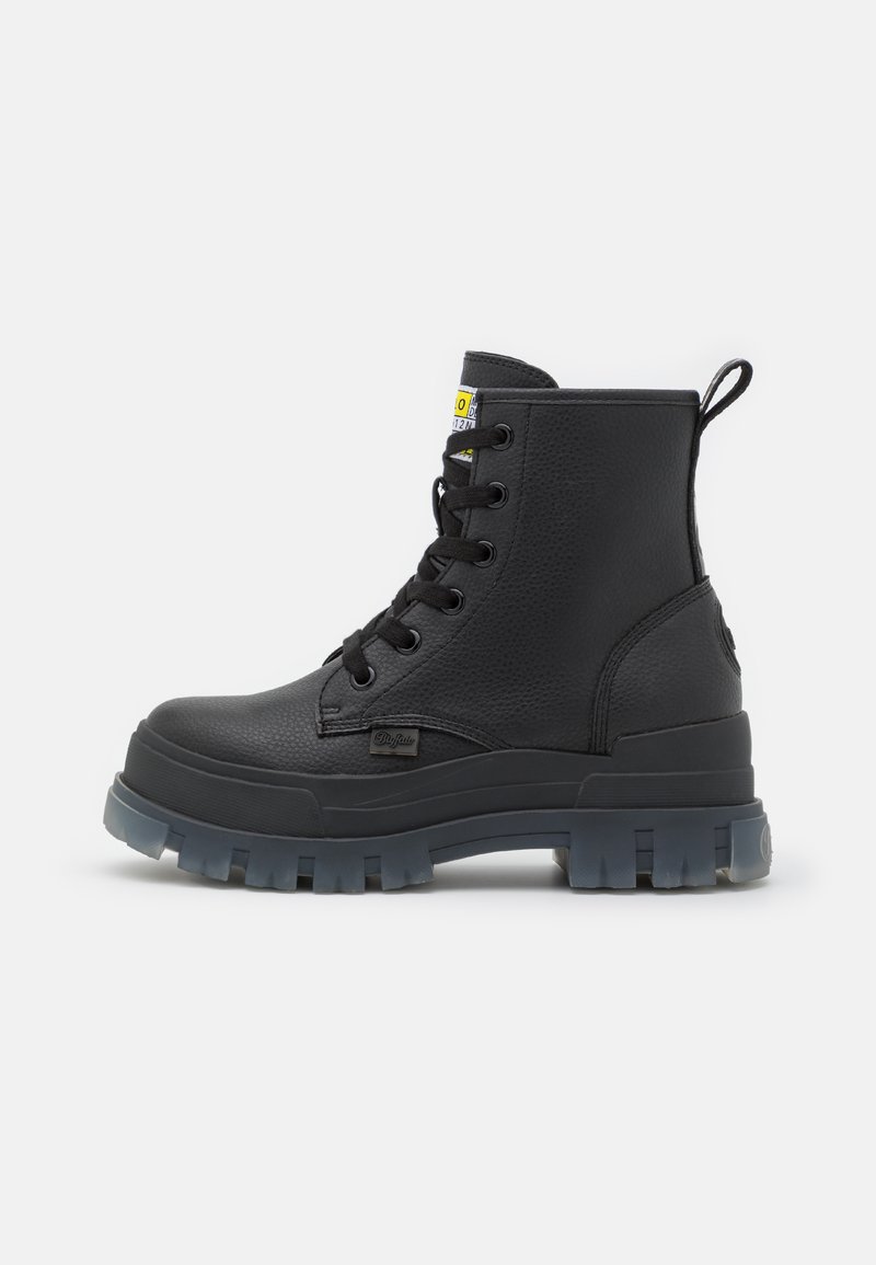 Buffalo ASPHA - Botas de tornozelo com plataforma - black/transparent