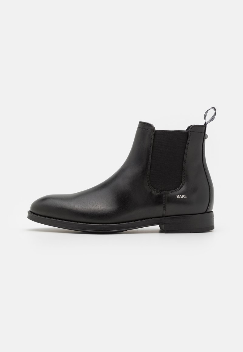 Bottines Femme Karl Lagerfeld KL43554F0S - Cuir Noir - Logo Signature - Neuves Avec Boîte