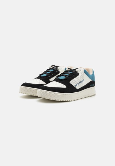 Emporio Armani SHOES - Sneakers basse - off white/black/avio