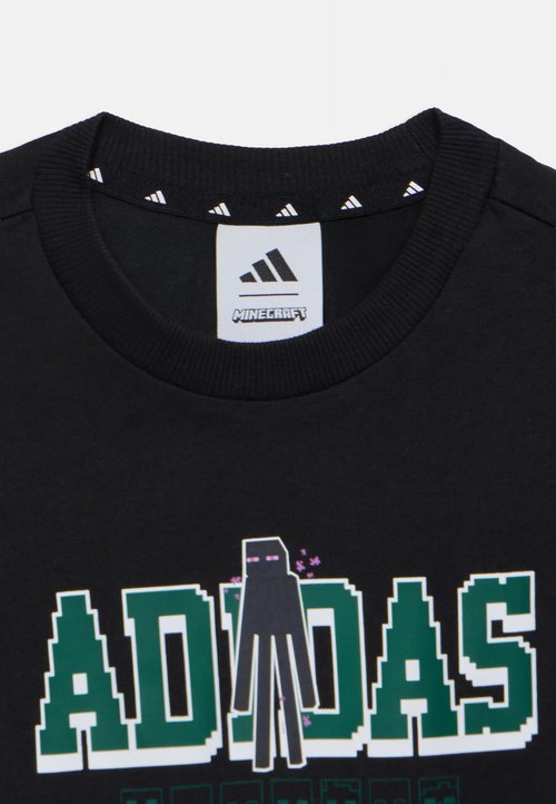 adidas MINECRAFT TEE UNISEX - Sports T-shirt - black — photo 3