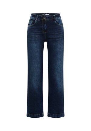 Cecil, HIGH WAIST WIDE LEG JEANS IM SLIM FIT - Jean droit - mid blue used wash