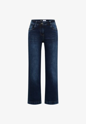 Cecil, HIGH WAIST WIDE LEG JEANS IM SLIM FIT - Jean droit - mid blue used wash
