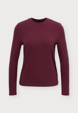 Even&Odd active by Zalando, ESSENTIAL TRAINING LONG SLEEVE SPORTS TOP LW COTTON - Блуза с дълги ръкави - bordeaux