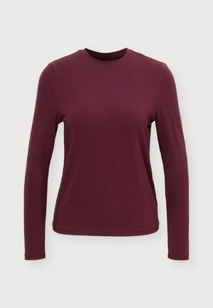 Even&Odd active by Zalando, ESSENTIAL TRAINING LONG SLEEVE SPORTS TOP LW COTTON - Блуза с дълги ръкави - bordeaux