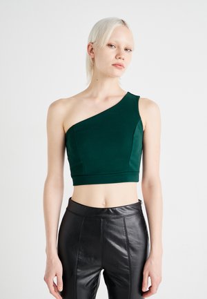 MELODY ONE SHOULDER CROP  - Débardeur - forest green