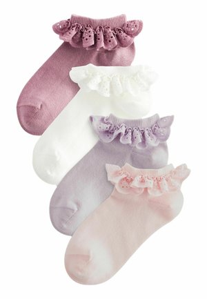 RUFFLE FRILL 4 PACK - Enkelsokken - pink