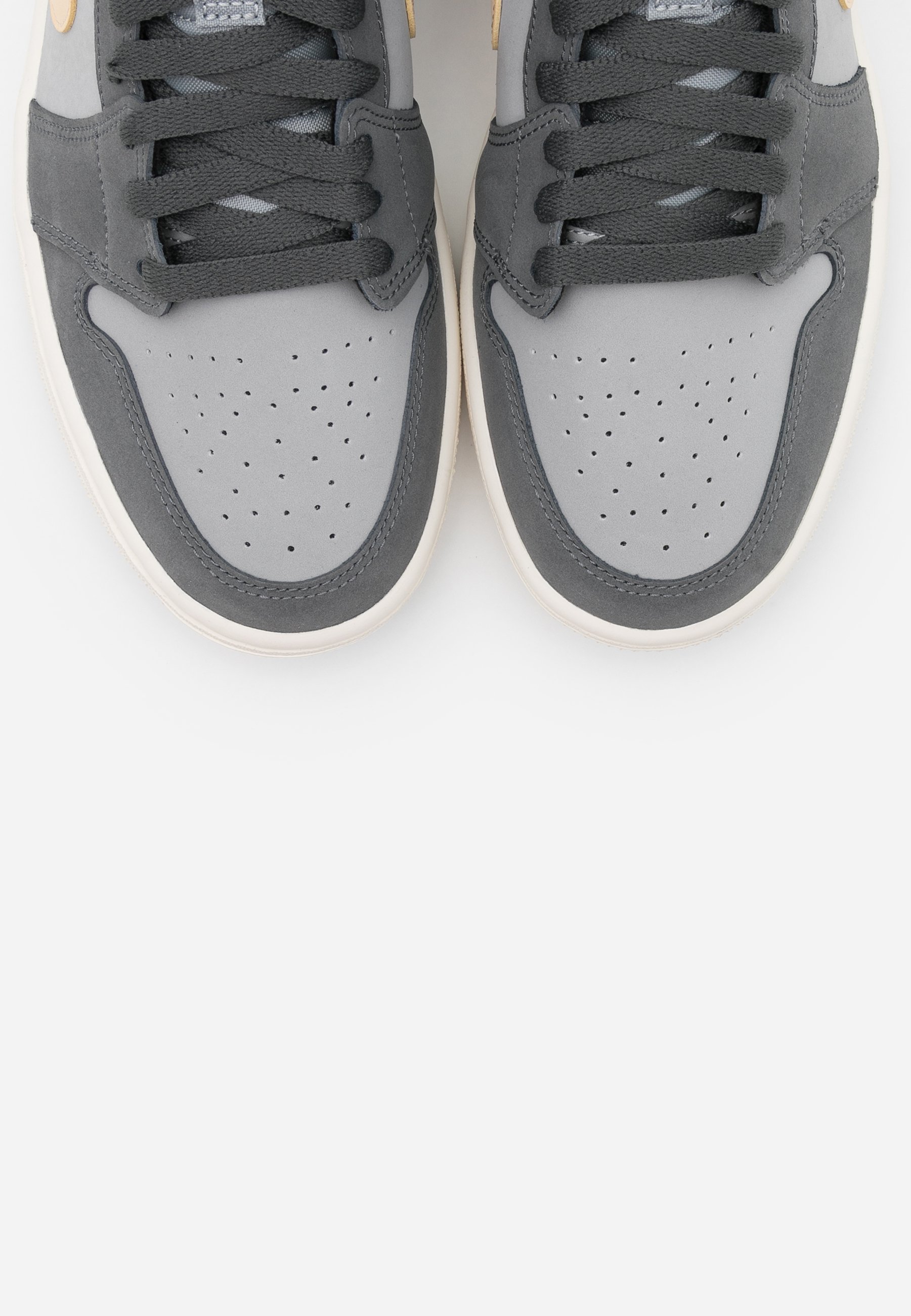 Jordan AIR 1 MID - Sneaker high - iron grey/white onyx/light smoke  grey/grau - Zalando.de