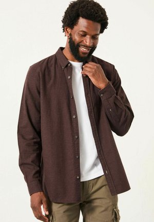 REGULAR FIT - LONG SLEEVE - Hemd - chocolate brown