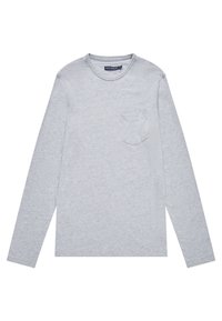 French Connection CHEST POCKET LONG SLEEVE - Long sleeved top - lgt grey mel